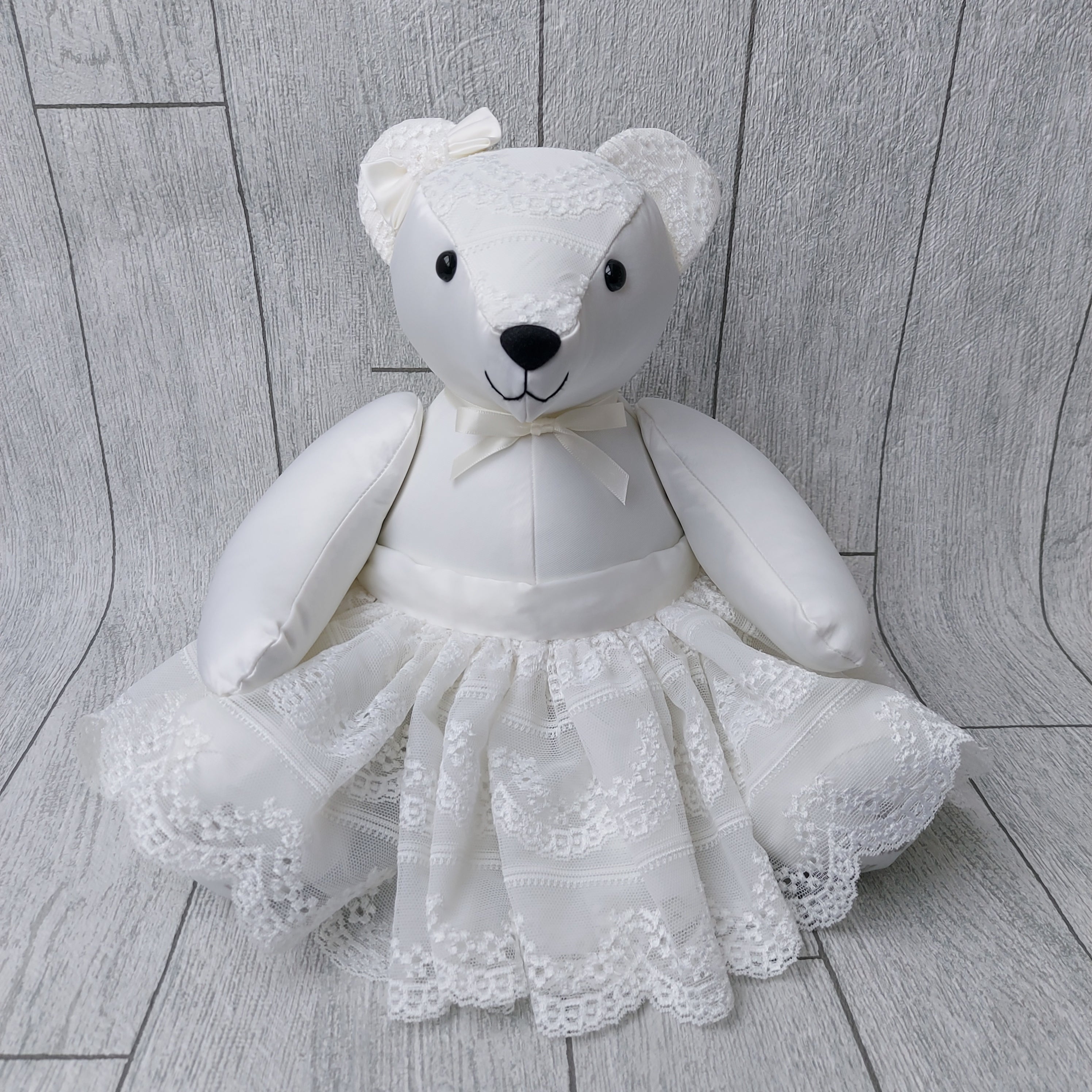 Wedding Dress Bear Fluff and Stuff Keepsakes