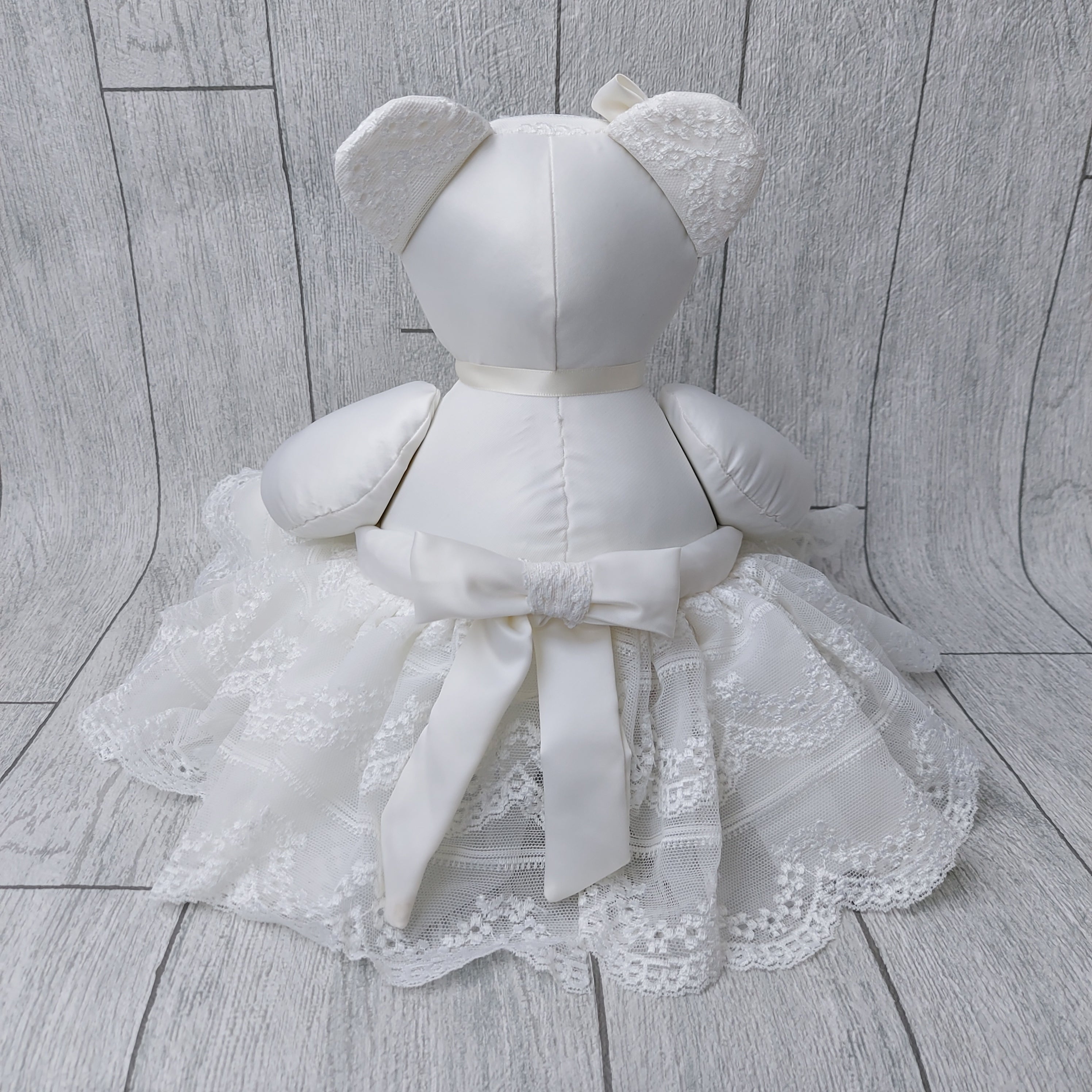 Wedding Dress Bear Fluff and Stuff Keepsakes